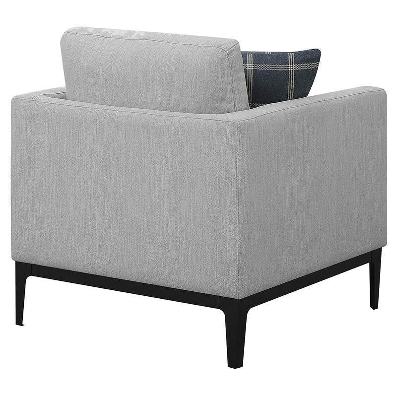 Apperson Upholstered Track Arm Accent Chair Light Grey - 508683