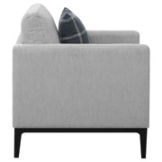 Apperson Upholstered Track Arm Accent Chair Light Grey - 508683