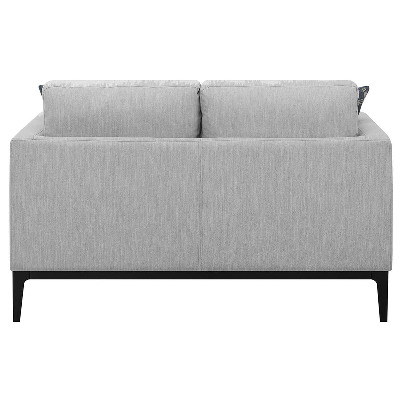 Apperson Upholstered Track Arm Loveseat Light Grey - 508682