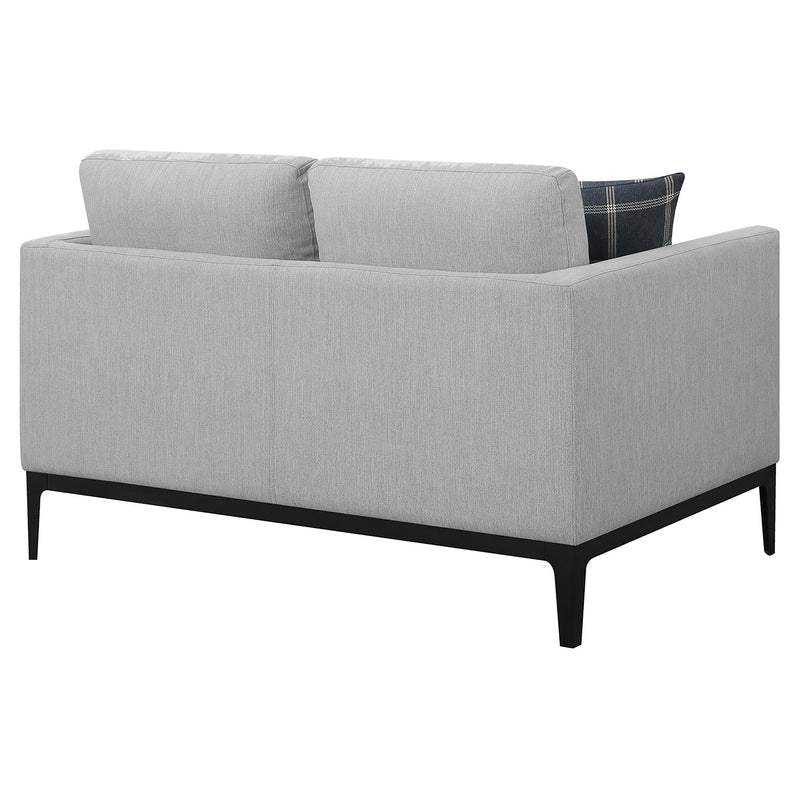 Apperson Upholstered Track Arm Loveseat Light Grey - 508682