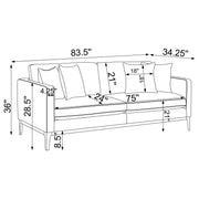 Apperson Upholstered Track Arm Sofa Light Grey - 508681
