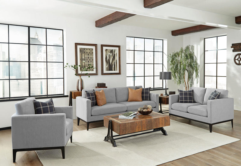 Apperson Upholstered Track Arm Sofa Light Grey - 508681