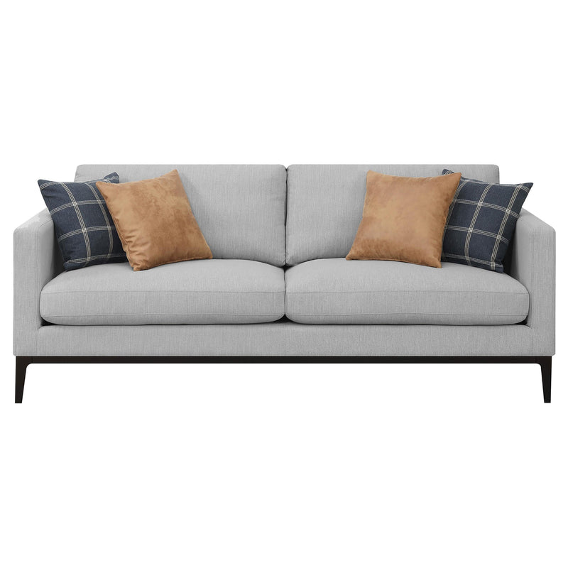 Apperson Upholstered Track Arm Sofa Light Grey - 508681