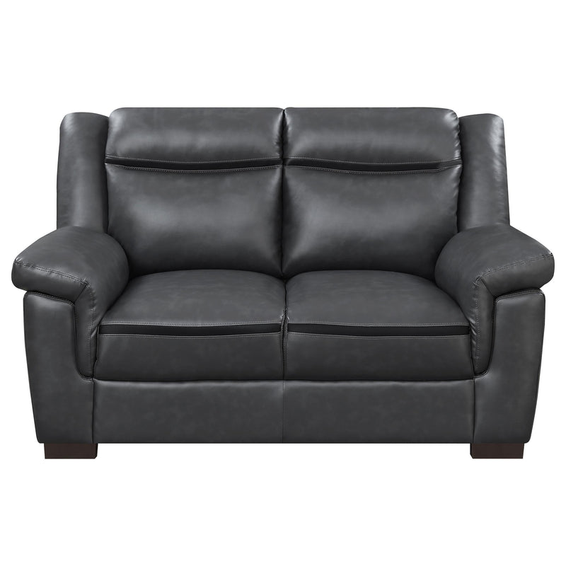 Arabella 2-piece Upholstered Padded Arm Sofa Set Grey - 506591-S2