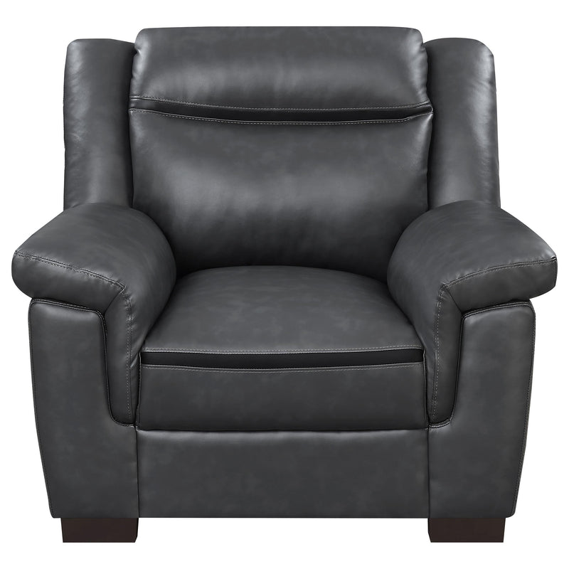 Arabella 3-piece Upholstered Padded Arm Sofa Set Grey - 506591-S3