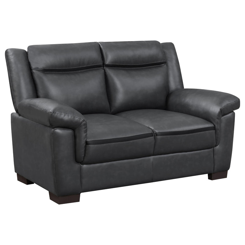 Arabella Upholstered Padded Arm Loveseat Grey - 506592