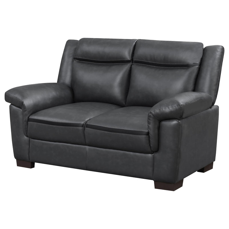 Arabella Upholstered Padded Arm Loveseat Grey - 506592