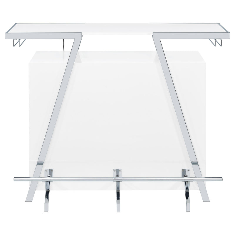 Araceli Freestanding LED Home Bar Cabinet White High Gloss - 182355