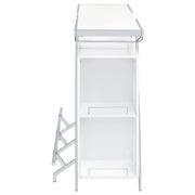 Araceli Freestanding LED Home Bar Cabinet White High Gloss - 182355