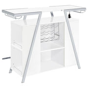 Araceli Freestanding LED Home Bar Cabinet White High Gloss - 182355