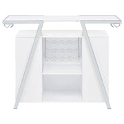 Araceli Freestanding LED Home Bar Cabinet White High Gloss - 182355