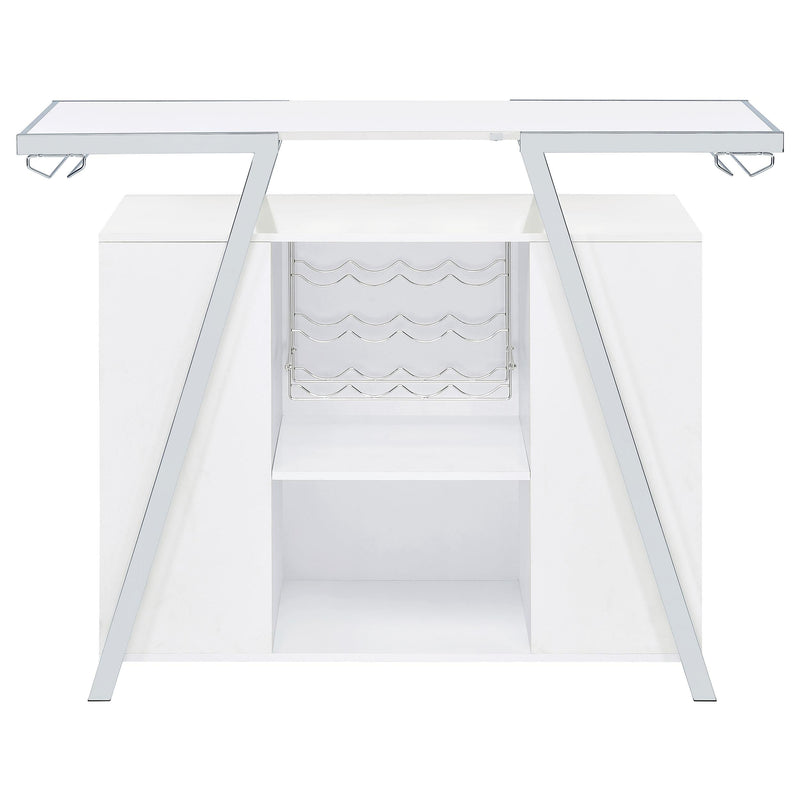 Araceli Freestanding LED Home Bar Cabinet White High Gloss - 182355