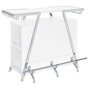 Araceli Freestanding LED Home Bar Cabinet White High Gloss - 182355