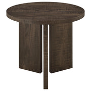 Aragon 3-Piece Round Coffee and End Table Set Dark Rustic Mango - 706658-S3