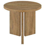 Aragon Round Panel Base End Table Mango - 706667