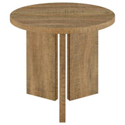 Aragon Round Panel Base End Table Mango - 706667