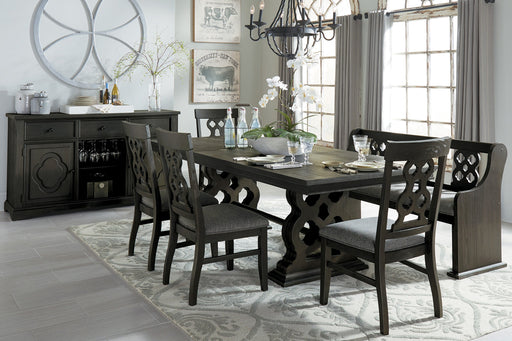 Arasina Dark Pewter Extendable Dining Set - Lara FurnitureDining Room Set