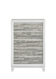 Arctic - Gray & White 5 Drawers Chest - B369-C