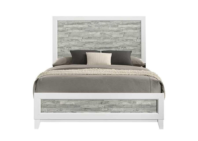 Arctic - Gray & White Panel Twin Bed - B369-T-Bed