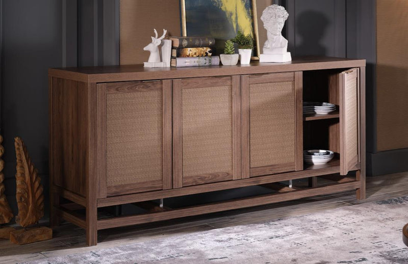 Arden 4 Door Console (Alegro Walnut) 1 Piece - Lara FurnitureCabinet