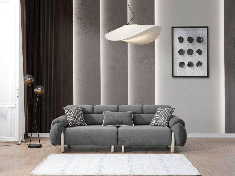 Arden 4-pieces (2 Sofa & 2 Chair) Livingroom in Cream - Brown - 200-ELIF-ARD-A600-3311