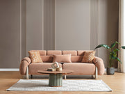 Arden 4-pieces (2 Sofa & 2 Chair) Livingroom in Cream - Brown - 200-ELIF-ARD-A600-3311
