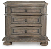 Ardenfield Light Brown California King Sleigh Bed, Chest and Nightstand - B944B6