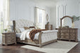 Ardenfield Light Brown King Upholstered Sleigh Bed - Gate FurnitureKing Bed