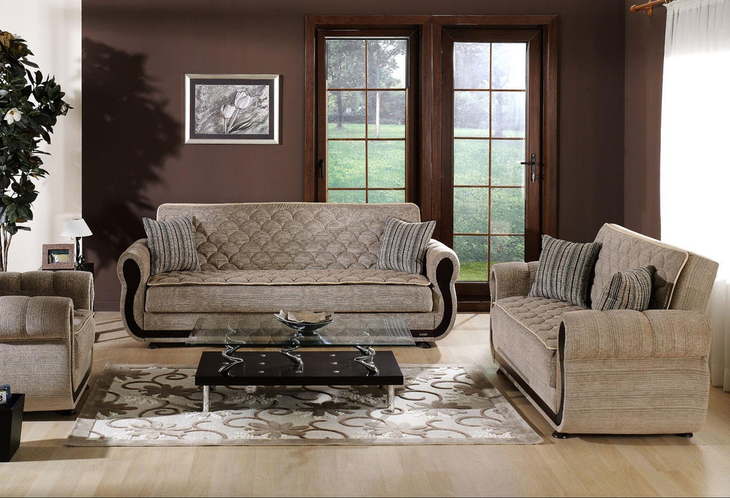 Argos 3 Seat Sleeper (Zilkade L.Brown) 1 Piece - Gate FurnitureSleeper Sofa