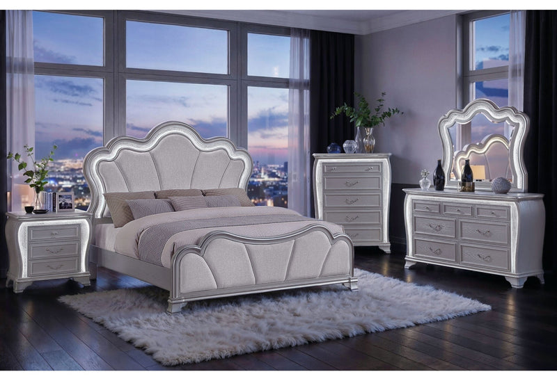 Aria Silver Queen Bed Group - ARIA-SILVER-QBG
