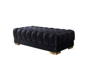 Ariana Black Velvet Double Chaise Sectional - Lara FurnitureSectional