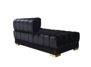 Ariana Black Velvet Double Chaise Sectional - Lara FurnitureSectional