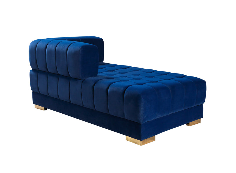 Ariana Blue Velvet Double Chaise Sectional - Lara FurnitureSectional