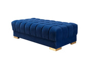 Ariana Blue Velvet Double Chaise Sectional - Lara FurnitureSectional