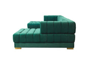Ariana Green Velvet Double Chaise Sectional [ETA: 3/10] - ARIANAGREEN-SEC