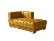 Ariana Mustard Velvet Double Chaise Sectional - Lara FurnitureSectional