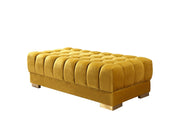 Ariana Mustard Velvet Double Chaise Sectional - Lara FurnitureSectional