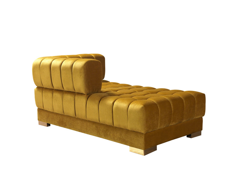 Ariana Mustard Velvet Double Chaise Sectional - Lara FurnitureSectional