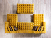 Ariana Mustard Velvet Double Chaise Sectional - Lara FurnitureSectional