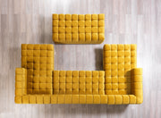 Ariana Mustard Velvet Double Chaise Sectional - Lara FurnitureSectional