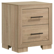 Arielle 2-drawer Bedroom Nightstand with Casters Light Oak - 223112