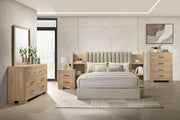Arielle 2-drawer Bedroom Nightstand with Casters Light Oak - 223112