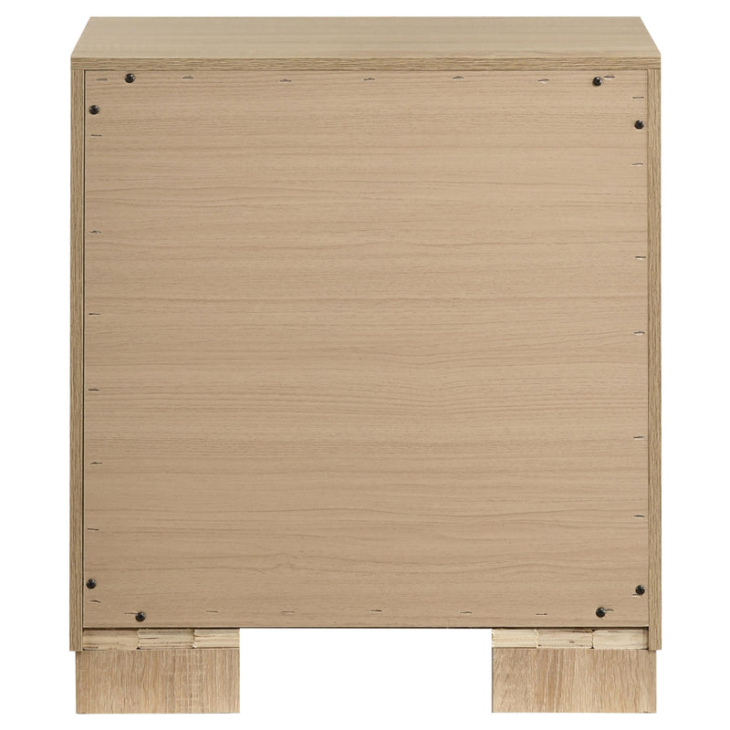 Arielle 2-drawer Bedroom Nightstand with Casters Light Oak - 223112
