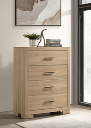 Arielle 4-drawer Bedroom Chest of Drawers Light Oak - 223115