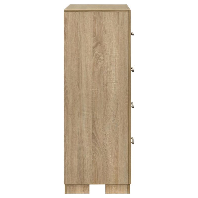 Arielle 4-drawer Bedroom Chest of Drawers Light Oak - 223115