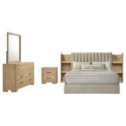 Arielle 4-piece Eastern King Bedroom Set Light Oak - 223111KE-S4