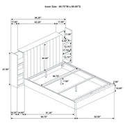 Arielle 4-piece Queen Bedroom Set Light Oak - 223111Q-S4