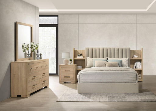 Arielle 4-piece Queen Bedroom Set Light Oak - 223111Q-S4