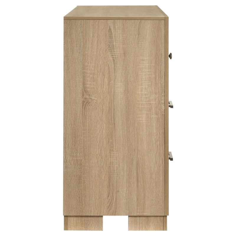 Arielle 6-drawer Bedroom Dresser Cabinet Light Oak - 223113