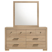 Arielle 6-drawer Bedroom Dresser with Mirror Light Oak - 223113M